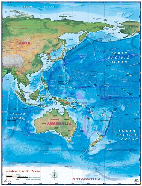 Western Pacific Ocean Wall Map By Compart The Map Shop