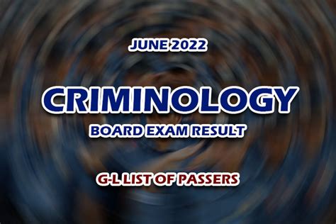Cle Results June Criminology Board Exam Result G L List Of Passers