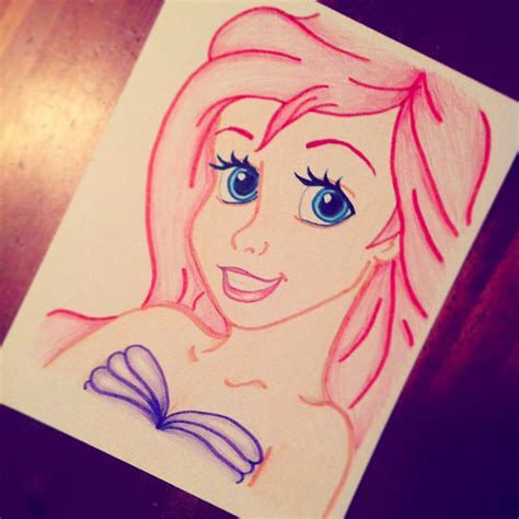 Drawing Of Ariel For Amelia Done In Sketchbook Already But Need To Finish Face Amy Disney
