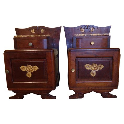 Pair Of English Art Deco European Birch Bedside Or Sofa Tables At 1stdibs