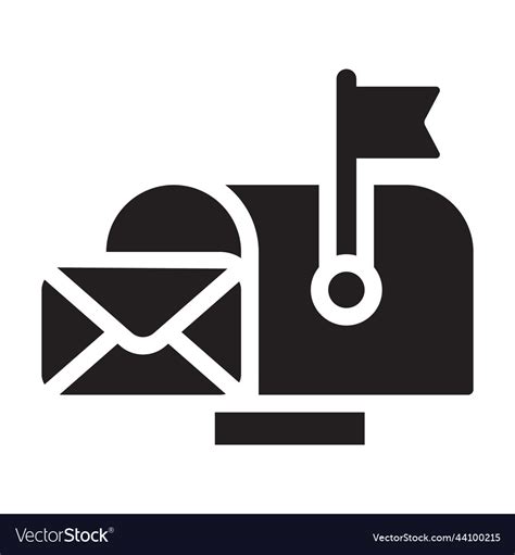 Mail Box Icon Post Office Mailbox Royalty Free Vector Image