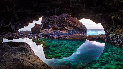 Cave On El Hierro Island Canary Islands Spain Wallpaper