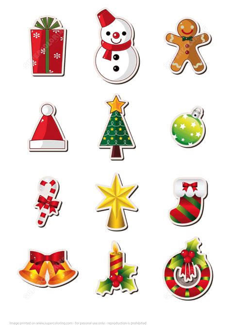 Printable Christmas Stickers Printable Word Searches