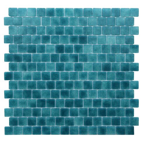 Kellani Quartz 075 X 075 Glass Mosaic Tile In Turquoiseblue