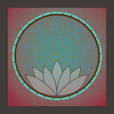 Mandala Lotus Circle Digital Art By Brandi Yates Fine Art America