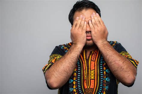 Hands Covering Eyes Isolated Embarrassment Men Stock Photos Pictures