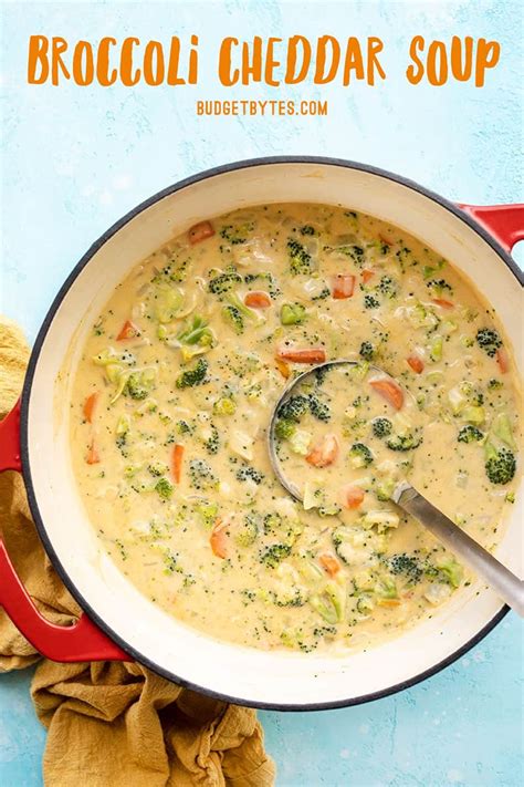 The Best Broccoli Cheddar Soup Thick And Cheesy Budget Bytes