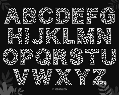 Leopard Font Svg Leopard Alphabet Letters Svg Leopard Print Etsy
