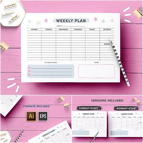 Best Weekly Planner Printable Printableecom Best Weekly Planner