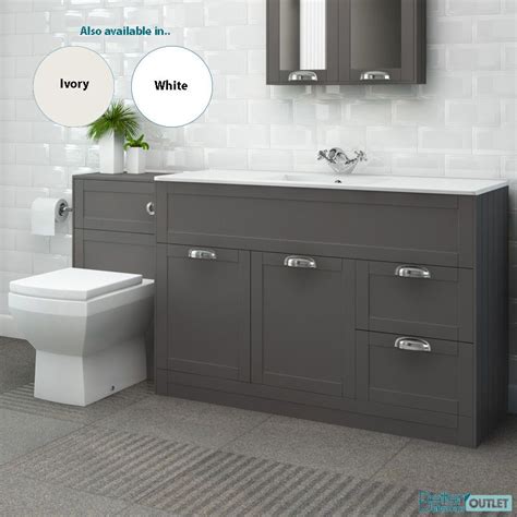 Vanity unit is a piece of bathroom furniture that consists of a washbasin on top and storage. 1000mm Traditional Vanity Unit Back to Wall Toilet Ceramic ...