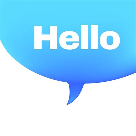 Premium Vector Hello Speech Bubble Simple Illustration