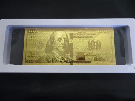 24k Gold Foil American One Hundred Dollar Bill