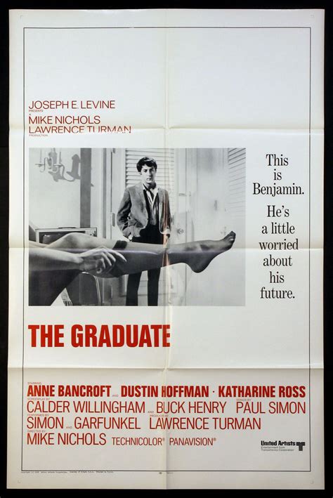 the graduate 1968 original one sheet size 27x41 movie poster the