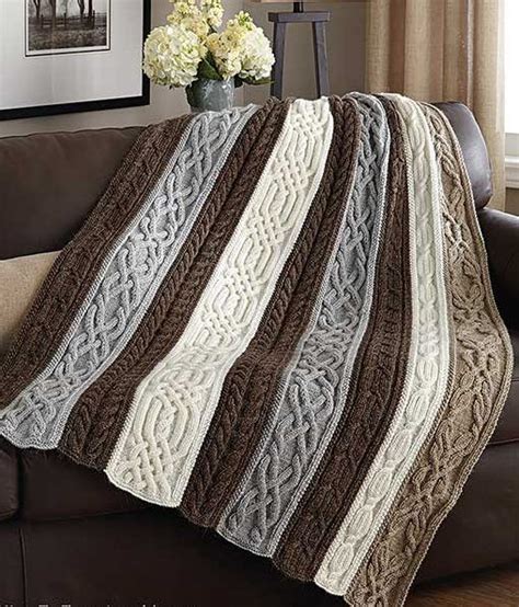 Knitting Pattern For Cable And Twists Afghan Panels Of Beautiful