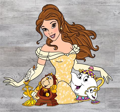 Belle Sticker Beauty And The Beast Princess Belle Sticker Etsy