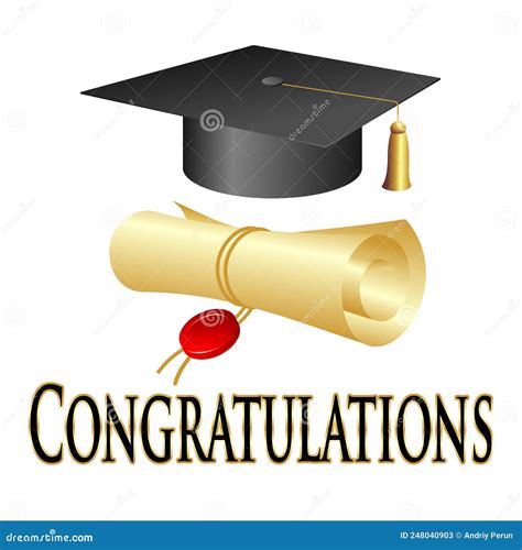 Congratulations To The Graduatesquare Academic Hat Stock Vector