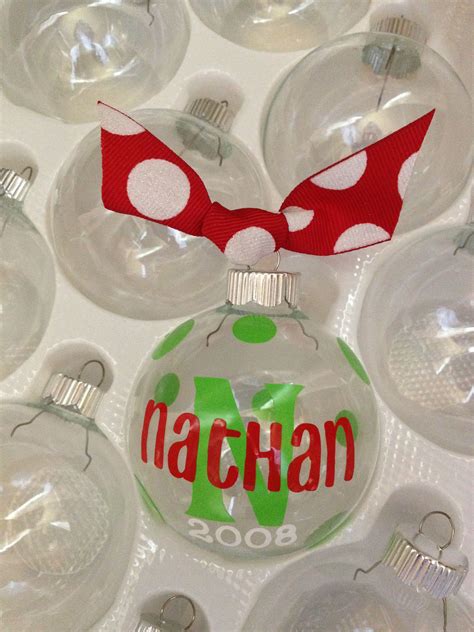 Personalized Glass Ornament Christmas Ornaments Christmas Bulbs Diy