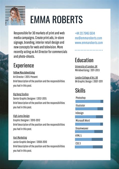 Infographic Resume Template Venngage