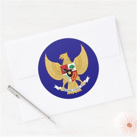 Indonesia Emblem Classic Round Sticker Zazzle