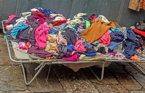 Pile Of Second Hand Clothes Stock Image Image Of Sold Outdoors