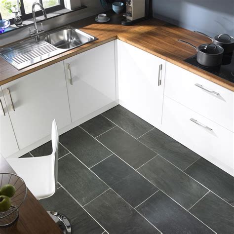 Grey Kitchen Floor Tiles Modern Kitchen Flooring Slate Kitchen