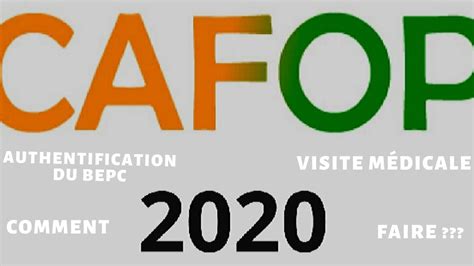 Concours De Cafop 2020 Inscriptions En Ligne Authentification Du Bepc