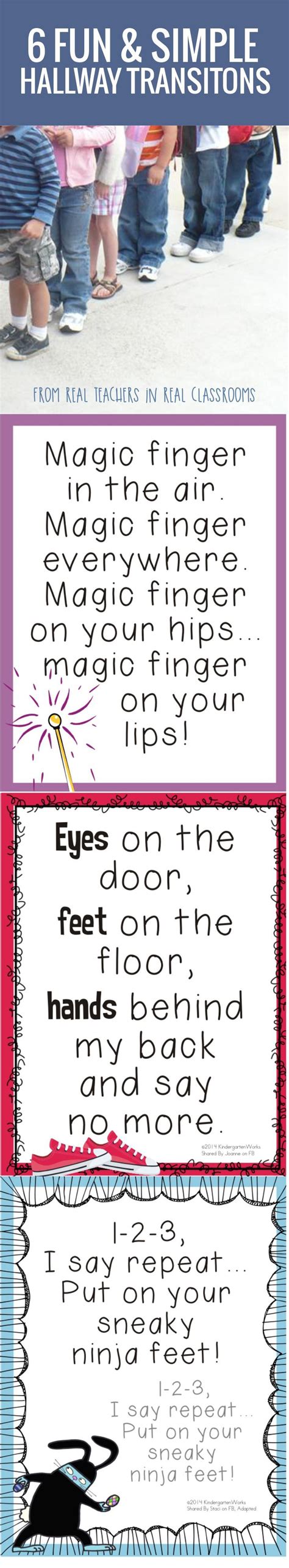6 Fun And Simple Hallways Transitions For Kindergarten Free To Print