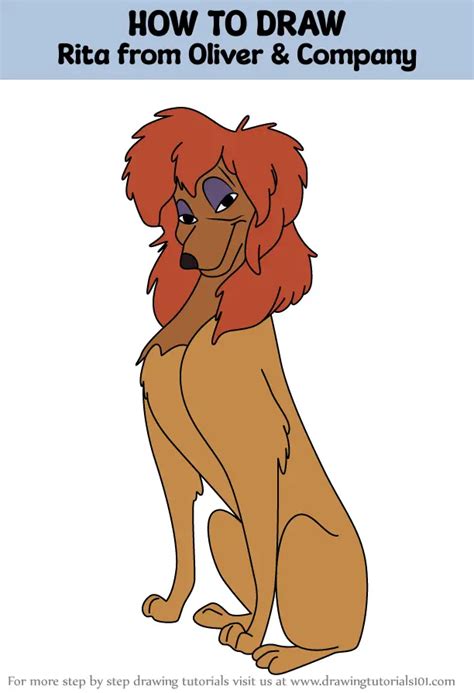 How To Draw Rita From Oliver Company Oliver Company Step By Step