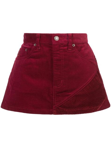 Marc Jacobs Corduroy Mini Skirt In Bordeaux Modesens Mini Skirts Skirts Red Skirts