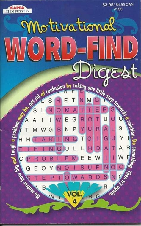 Kappa Motivational Word Find Digest Word Search Fun Puzzle Book Volume