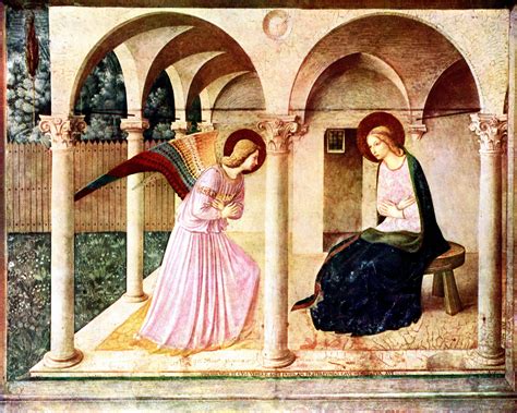 The Annunciation By Fra Angelico Renaissance Art Print Angel Gabriel And Virgin Mary Instant