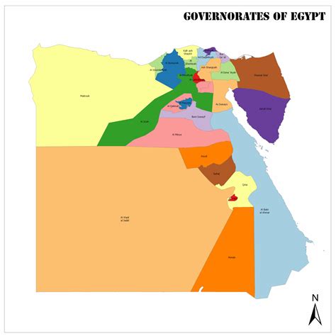 Political Map Of Egypt Egypt Governorates Map