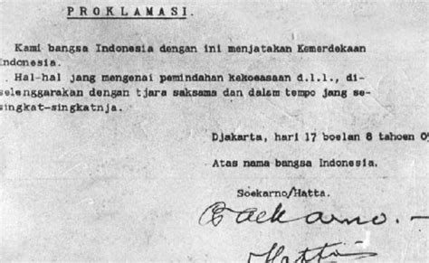 Sejarah Lahirnya Teks Proklamasi Kemerdekaan Indonesia Ini Tulisan
