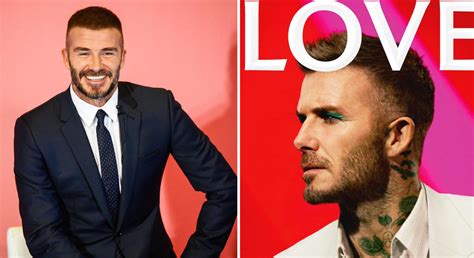 David Beckham Sports Eyeshadow On Magazine Cover