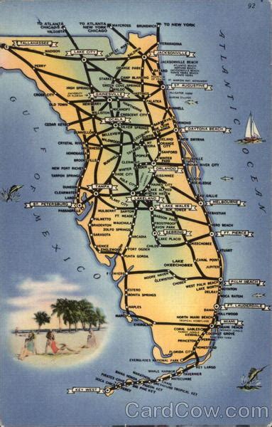 A View Of The Major Highways In Florida Maps