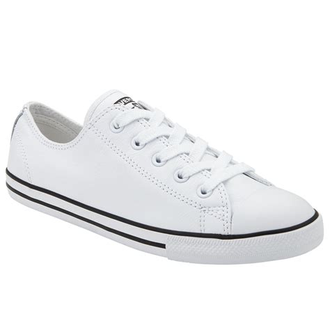 Converse Chuck Taylor All Star Womens Dainty Leather Trainers In White Lyst
