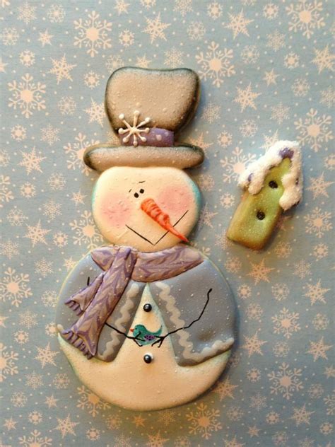 Snowman Cookie~ By My Nanas Nibbles Snowman Cookie Ivory Top