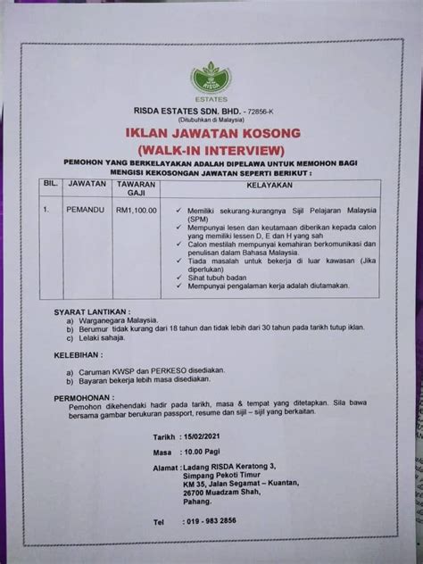 Jadi menurut pak deputi kemarin, setelah diintegrasikan nilai skd dan skb, formasi kosong tadi dapat dioptimalisasikan dengan mengambil yang peringkat terbaik tapi tidak lolos jadi pns. Iklan Jawatan RISDA Estates • Portal Kerja Kosong Graduan