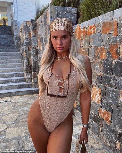 Love Islands Molly Mae Hague Sizzles In Plunging Swimsuit As She Soaks