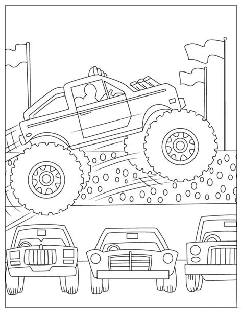Fise De Colorat Cu Minunat Camionul Monstru Desc Rca I Imprima I Sau Colora I Online Gratuit