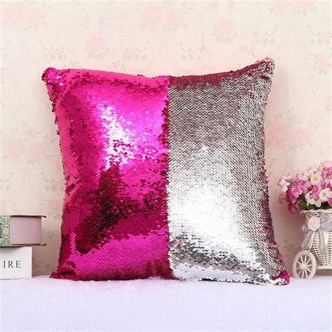 Reversible Sequin Mermaid Sequin Pillow Magical Color Changing Throw