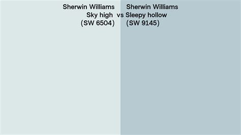 Sherwin Williams Sky High Vs Sleepy Hollow Side By Side Comparison