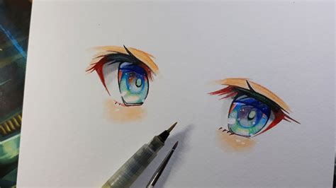 This pack was made possible by supporter on patreon! Drawing Anime Eyes Using Water And Pencil Colours. - PaintingTube
