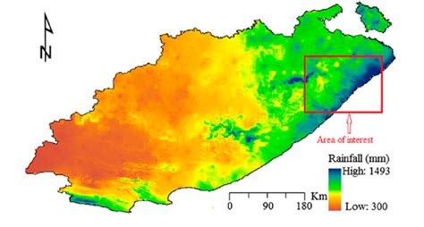 Log in through your library. Rainfall distribution map of the south-eastern region of ...