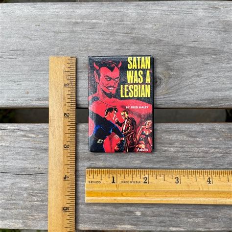 Vintage Art Vintage 9s Satan Was A Lesbian Pulp Fiction Book Cover Magnet Fred Haley Poshmark