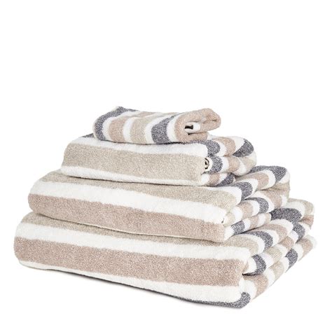Dunnes Stores Taupe Marl Stripe Bath Towel