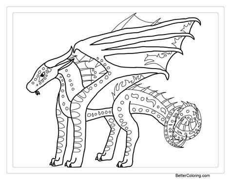 Wings of fire is a fantasy novel series by tui t. Seawing from Wings of Fire Coloring Pages Lineart by ...