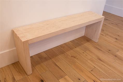 Remodelaholic Diy Modern Plywood Bench Tutorial Half Lap Construction