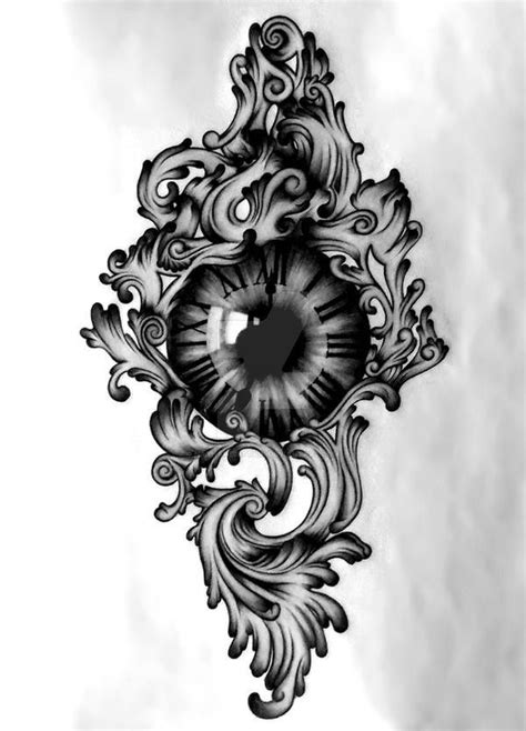 Clockeye Tattoo Design By Nathanbrittain On Deviantart Clock Tattoo