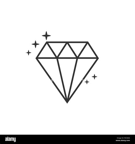 Jewelry Symbol Diamond Vector Illustration Flat Stock Vector Image